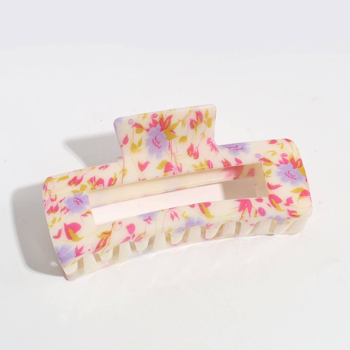 INK FLOWER CUTOUT HAIR CLAW ELEGANT DAILY STYLE_CWAHA2293