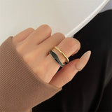 GEOMETRIC CONTRAST INDEX FINGER OPEN RING_CWAJE1990