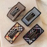 Leopard Houndstooth Hair Clip Chic Side Pin_Cwaha07916