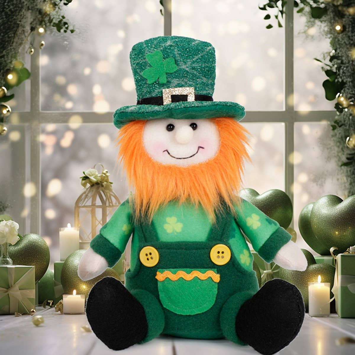 ST PATRICKS DAY GREEN SKIRT DOLL ORNAMENT_CWMM3453