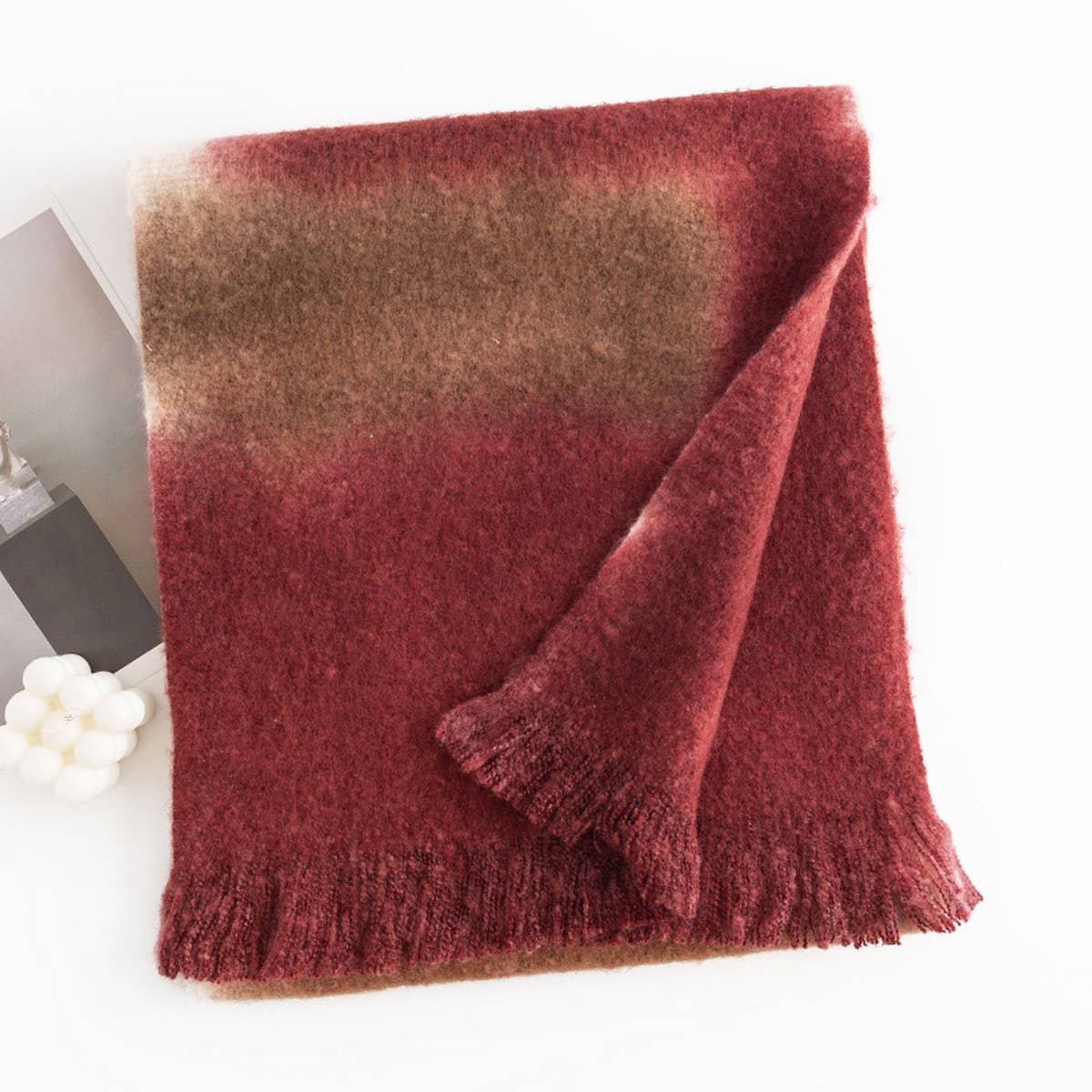 NEW GRADIENT FAUX CASHMERE SCARF WINTER WARMTH_CWASC1003