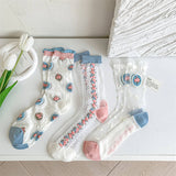 EXQUISITE CASUAL TRANSPARENT SOCKS_CWMS0563