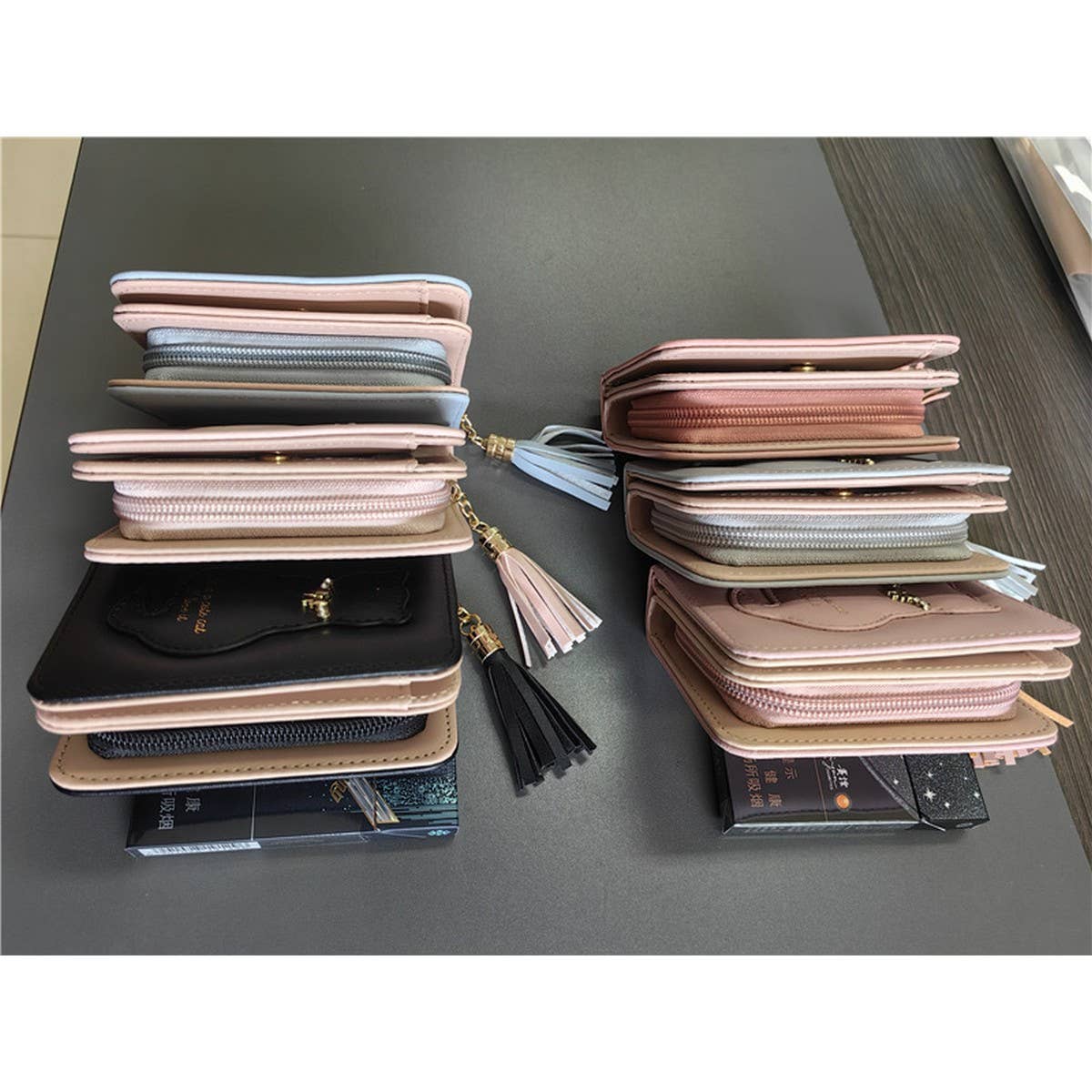 Cute Cat Tassel Zipper Wallet For Girls_Cwab06194