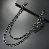 PUNK STYLE MULTI LAYERED CHAIN JEANS CHAIN_CWMM4874