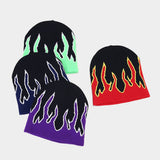 FASHION FLAME JACQUARD KNITTED HAT_CWAH1615