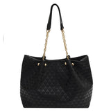 Women Solid Color Plaid Tote Bag_Cwab1594