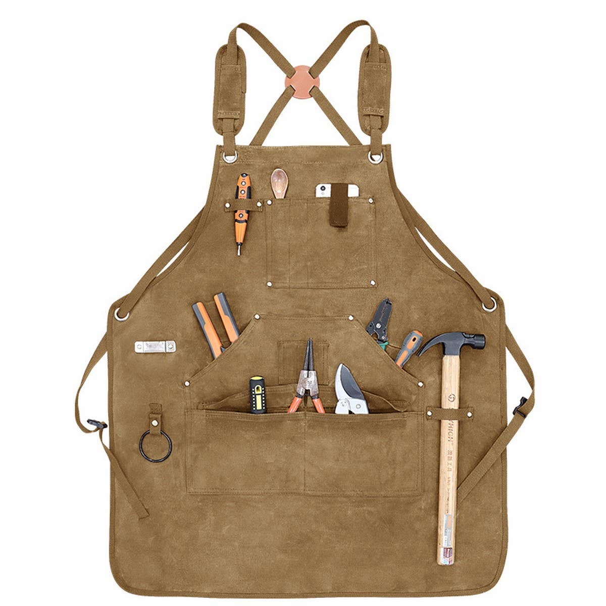 Cwmm1819_Canvas Apron Multi-Functional Work Apron