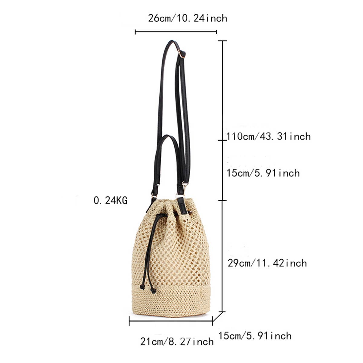 FASHION CROSSBODY BUCKET WOVEN BAG_CWAB2106