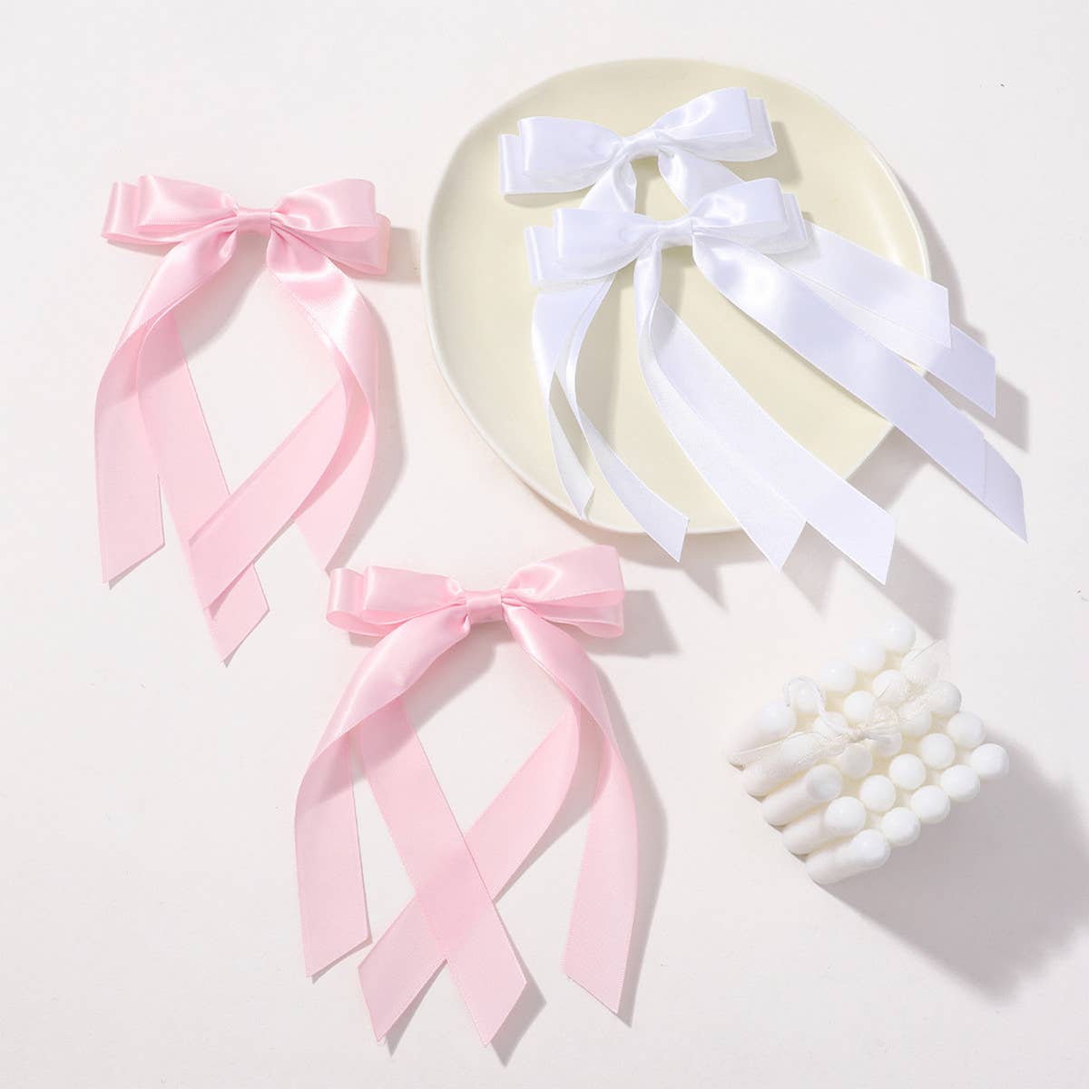 CHILDRENS DOUBLE LAYER RIBBON BOW HAIRPIN_CWAHA2343