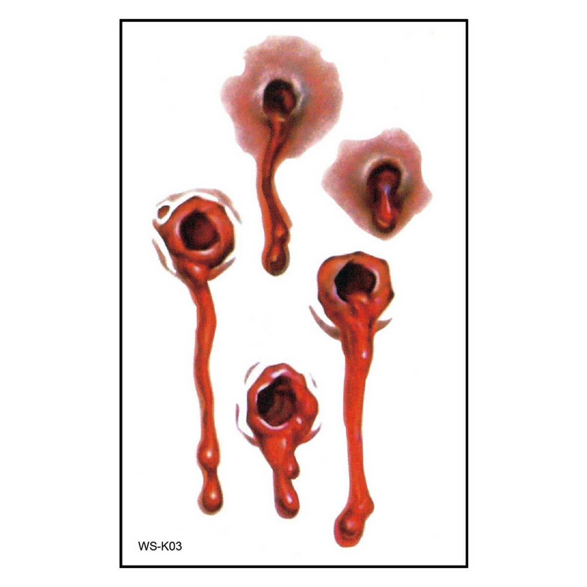 HALLOWEEN SCAR TATTOOS BLOODY WOUND STICKERS_CWMM8377