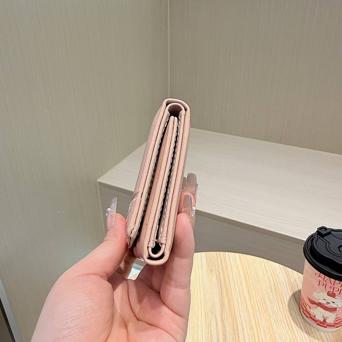Minimalist Solid Color Mini Trifold Wallet_Cwab06213