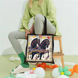 HEART SADDLE CANVAS TOTE BAG FOR WOMEN_CWAB5129