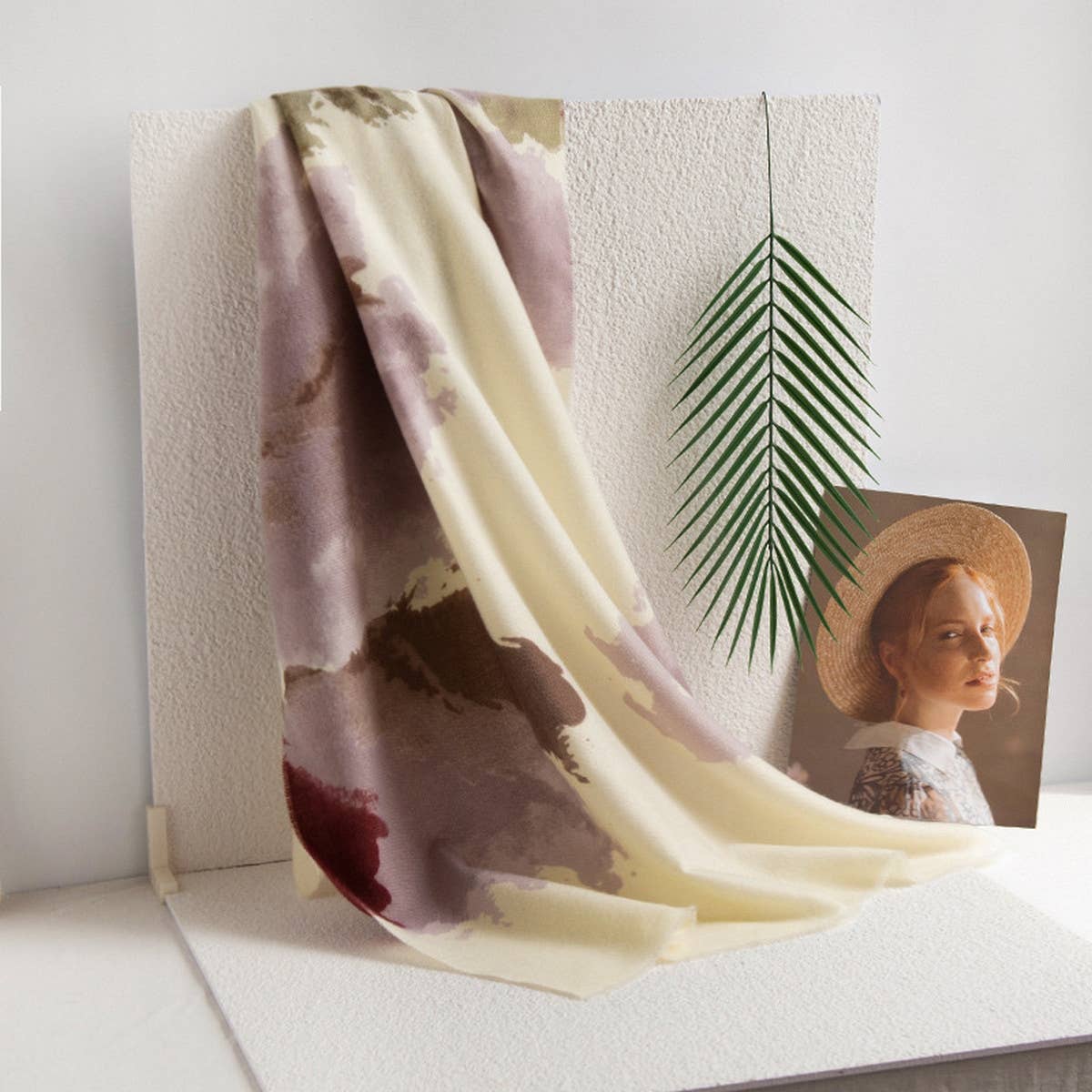 OMBRE SCARF VINTAGE TASSEL PRINT WRAP FOR WOMEN_CWASC0937