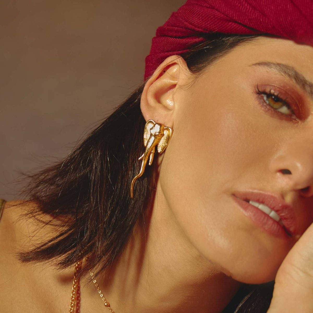 Trendy Elephant Stainless Steel Earrings