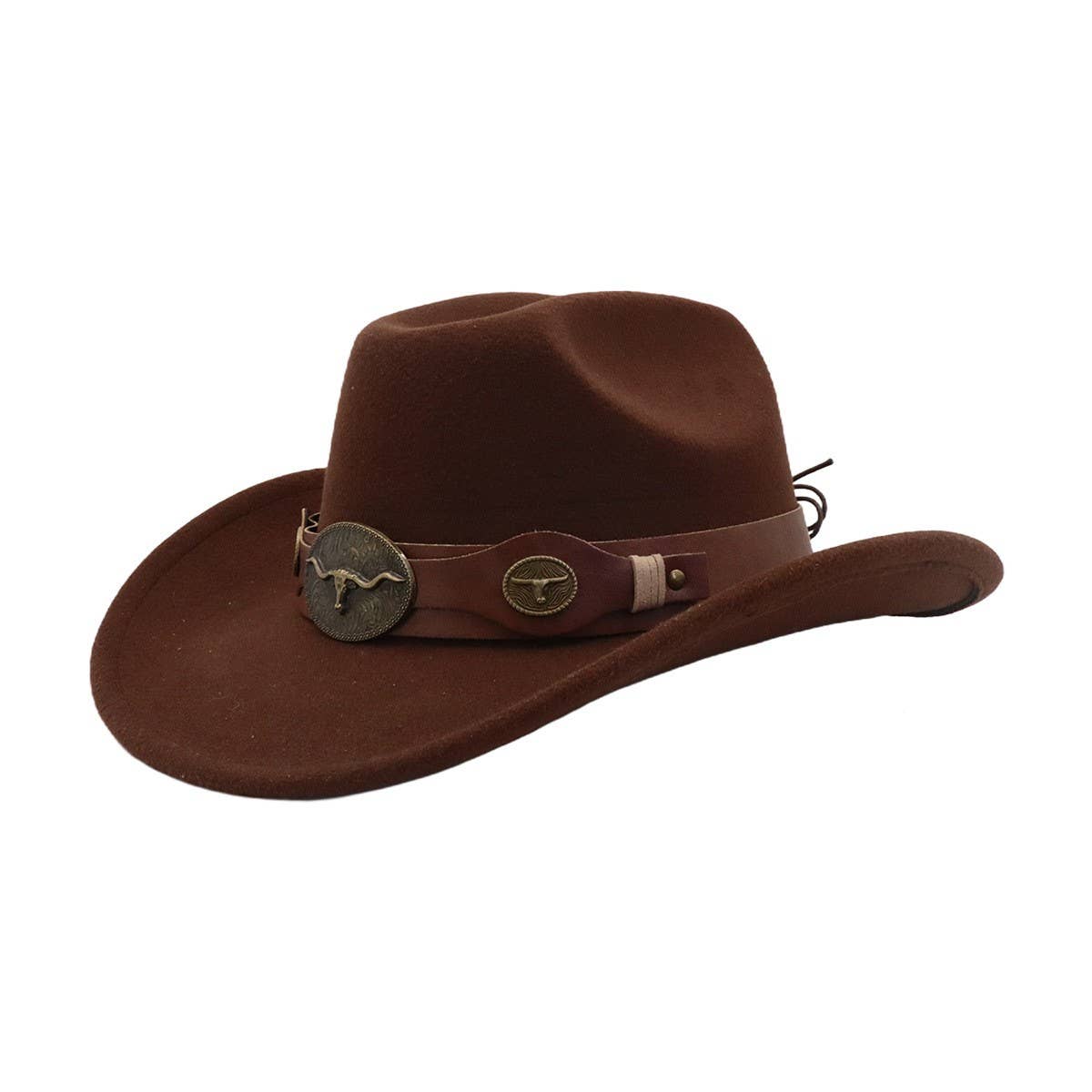 NEW WOOL FEDORA HAT WESTERN ETHNIC COWBOY STYLE_CWAH04500