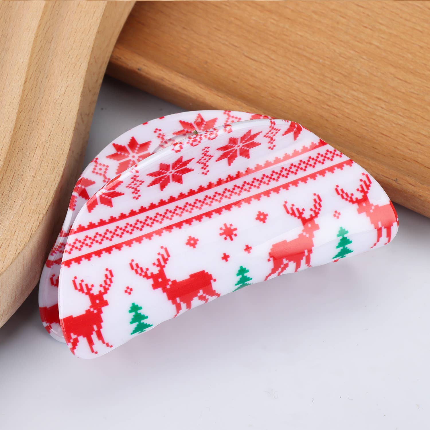CHRISTMAS ACETATE HAIR CLAW CUTE FESTIVE STYLE_CWAHA0323