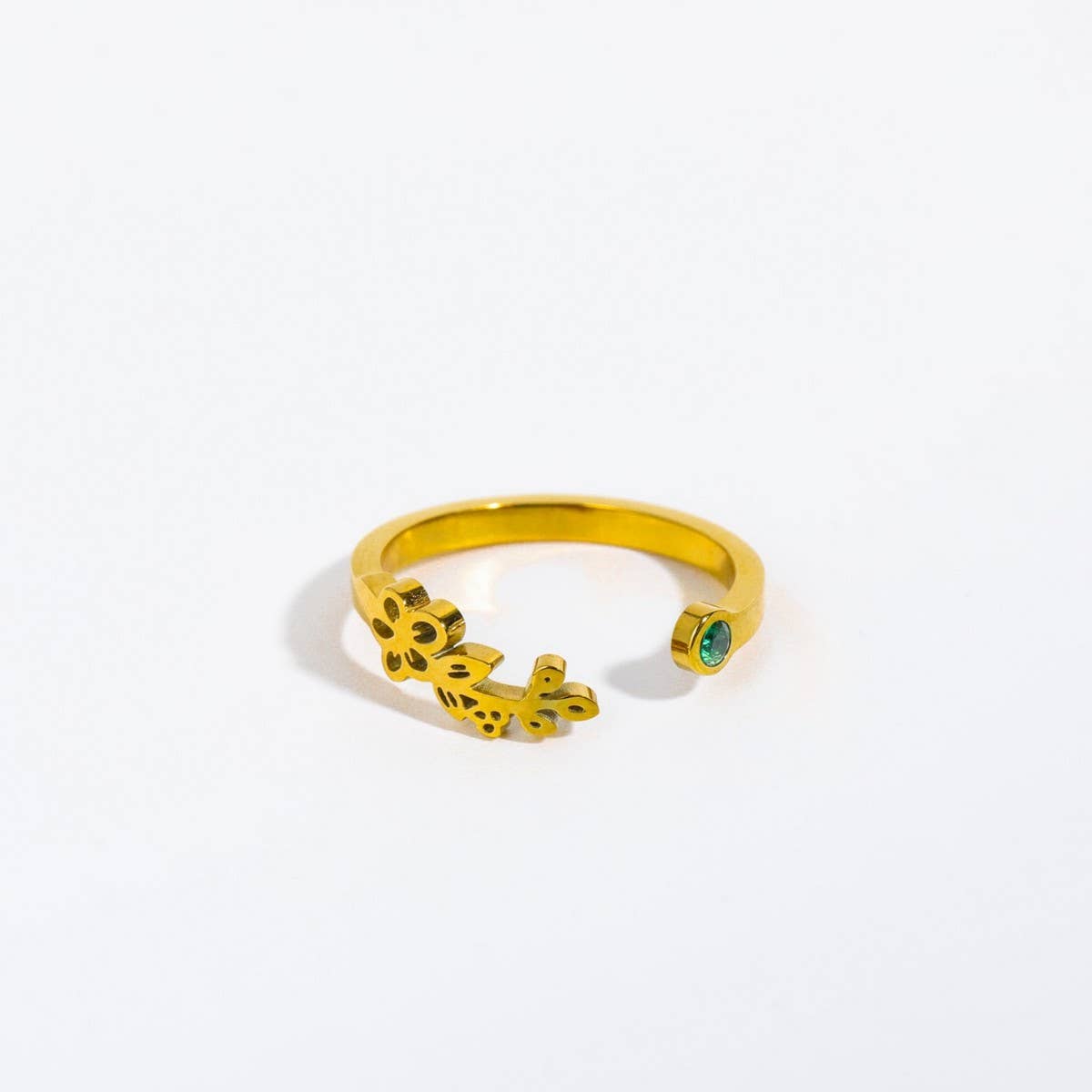 DECEMBER COLORED ZIRCONIA OPEN RING_CWMM5739