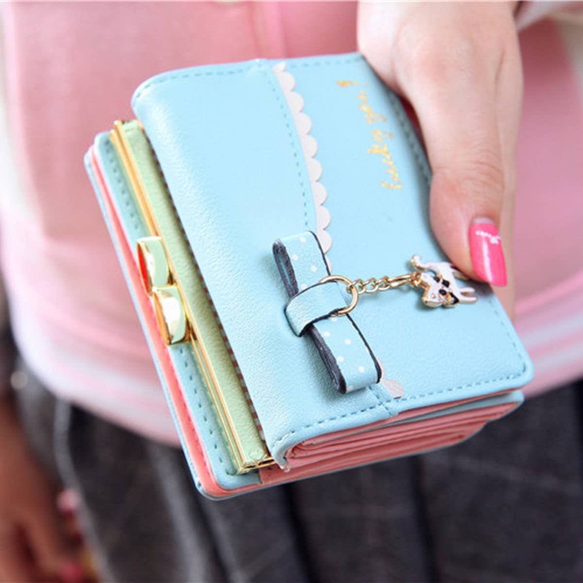 Women'S Small Animal Pendant Wallet_Cwab2341