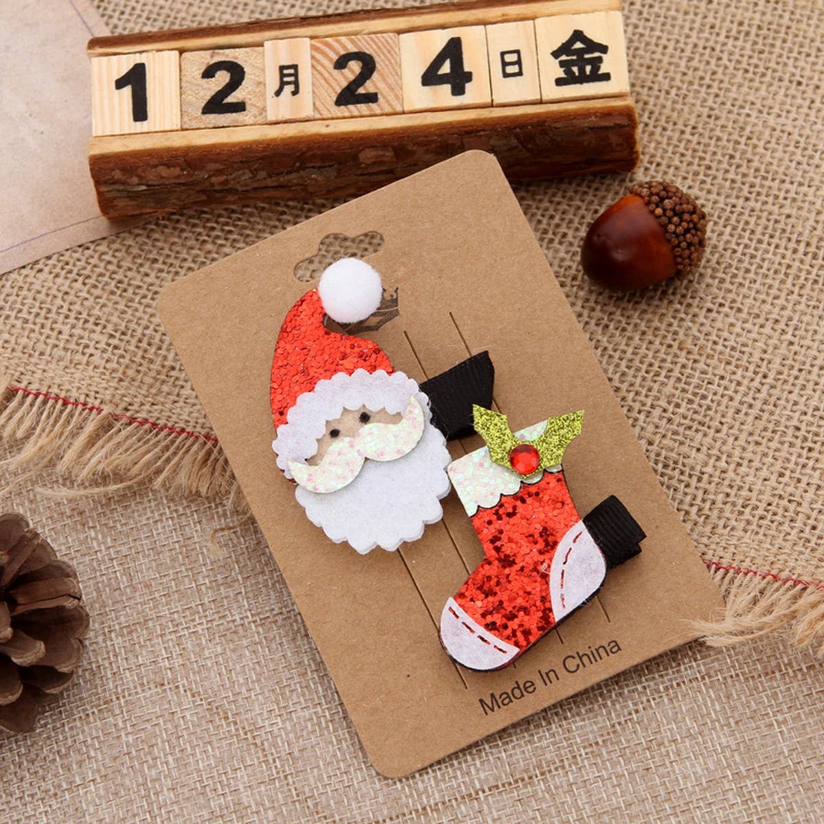 CUTE LITTLE CLIP COMBINATION CHRISTMAS HAIRPIN_CWMS1427