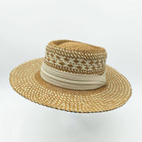BRITISH RETRO HANDMADE WOVEN STRAW HAT_CWAH1171