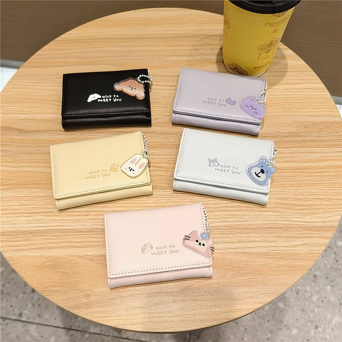 Cute Cartoon Pendant Mini Trifold Wallet_Cwab06195