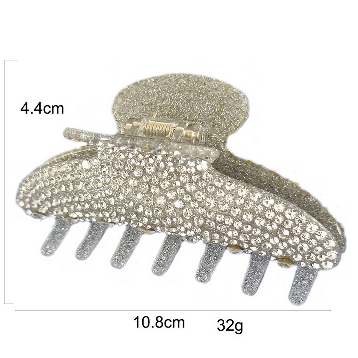 Vintage Handmade Full Diamond Grab Shark Clip