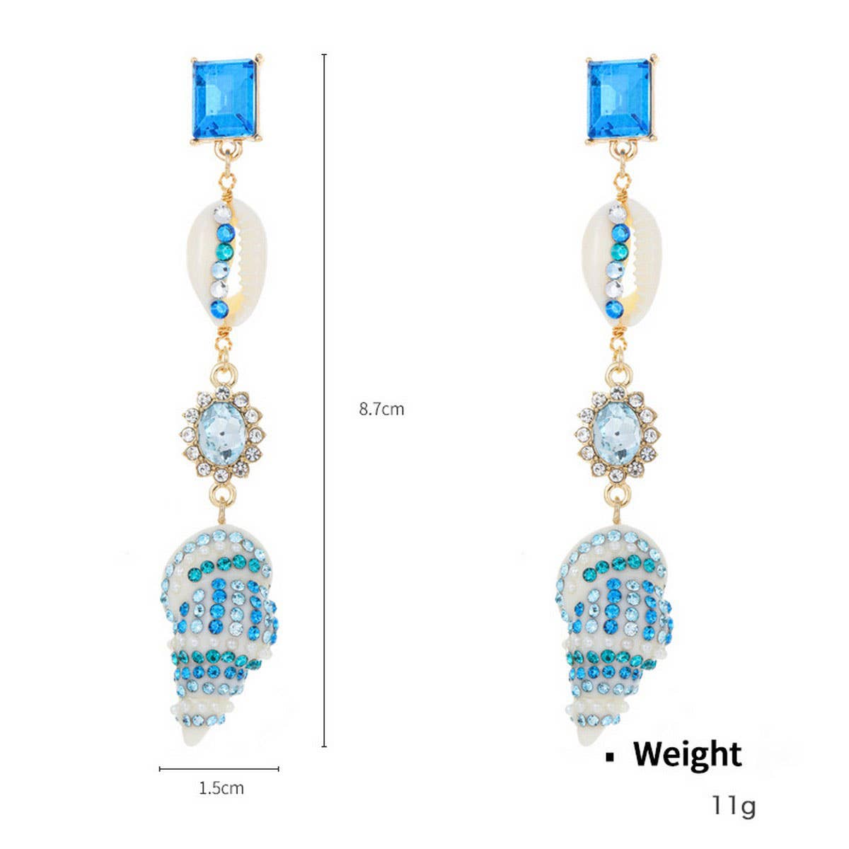 BEACH TRAVEL FASHION DIAMOND NECKLACE JEWELRY SET_CWAJE2914
