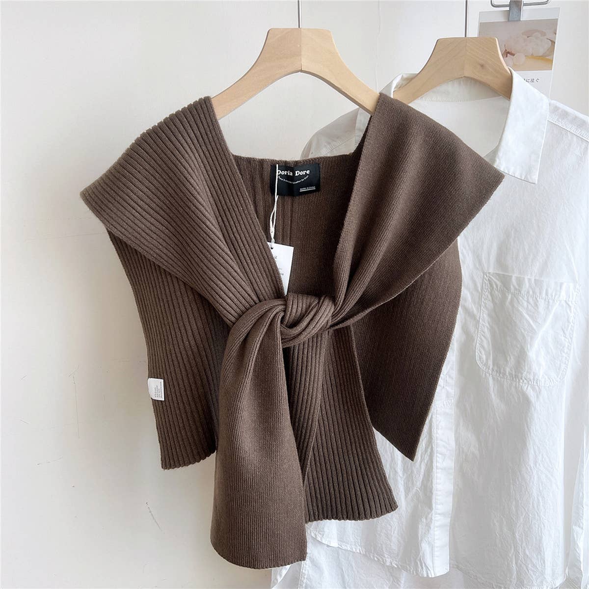 Cwasc2383_Knitted Shawl Knotted Shirt Women'S Scarf