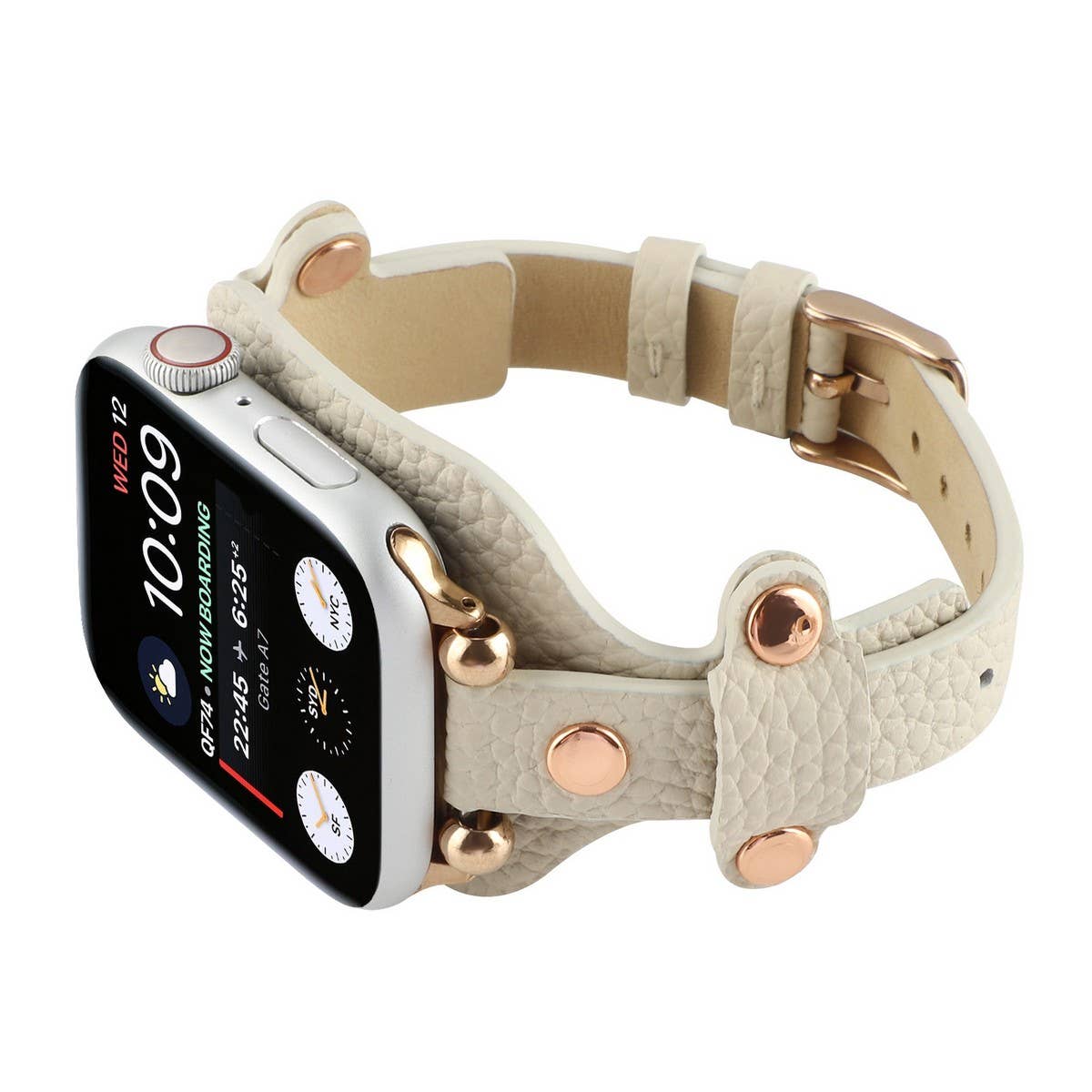 APPLE WATCH9 1 RIVET LEATHER STRAP_CWWW0044