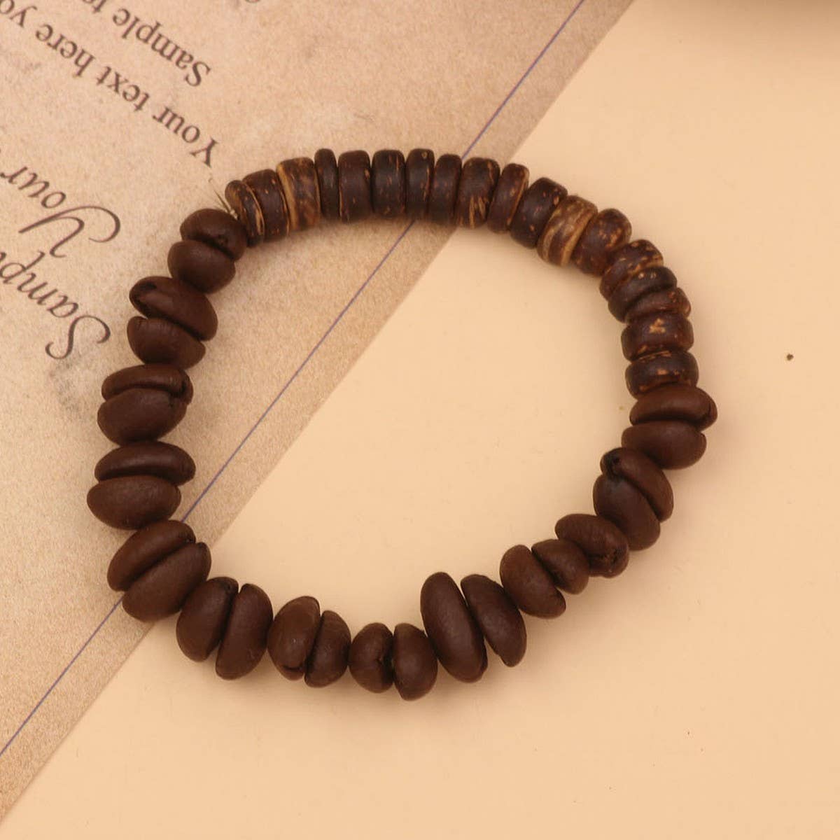 CREATIVE CARTOON HANDMADE COFFEE BEAN BRACELET_CWAJE3963