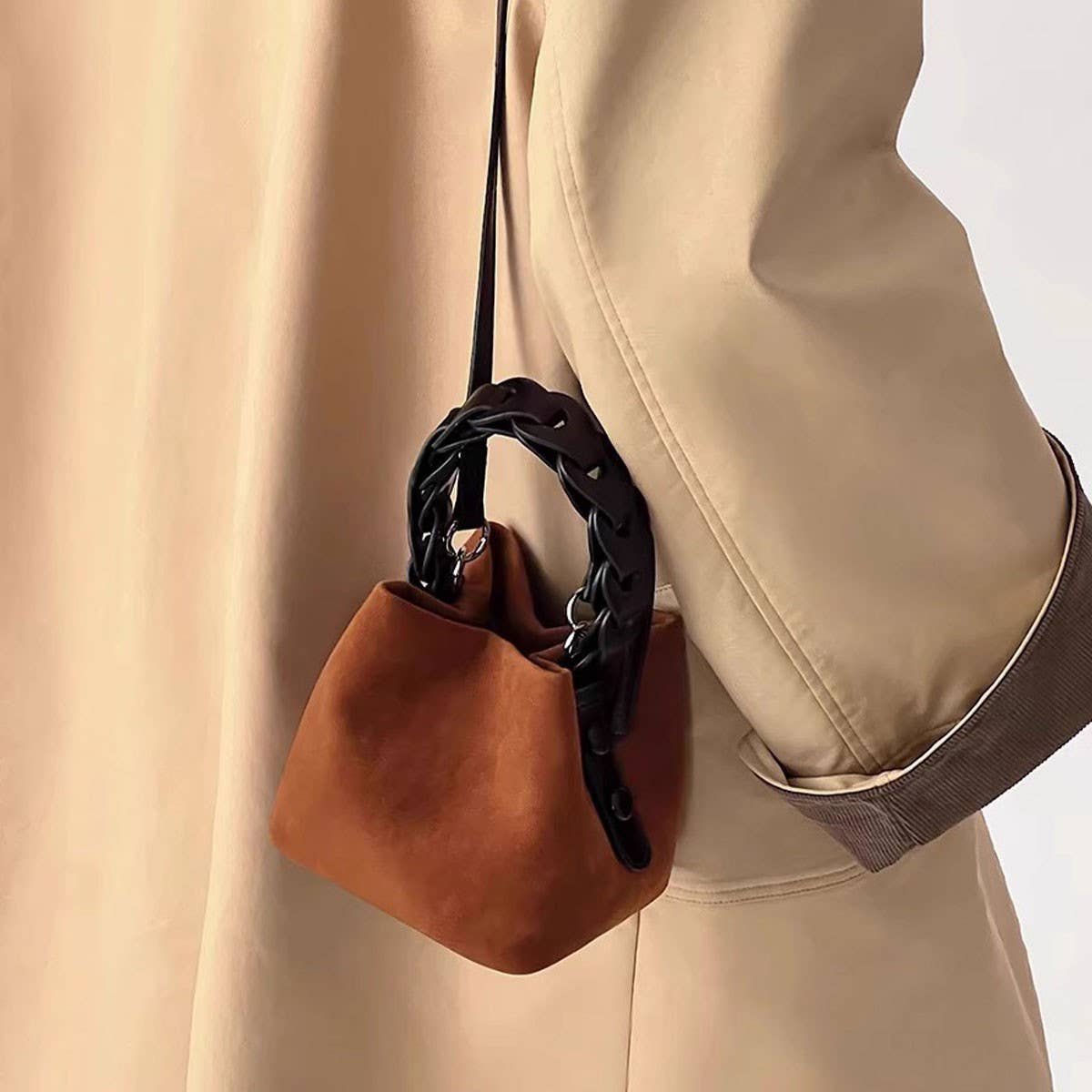 V Vintage Deerskin Bag Shoulder Crossbody Bag_Cwab4116