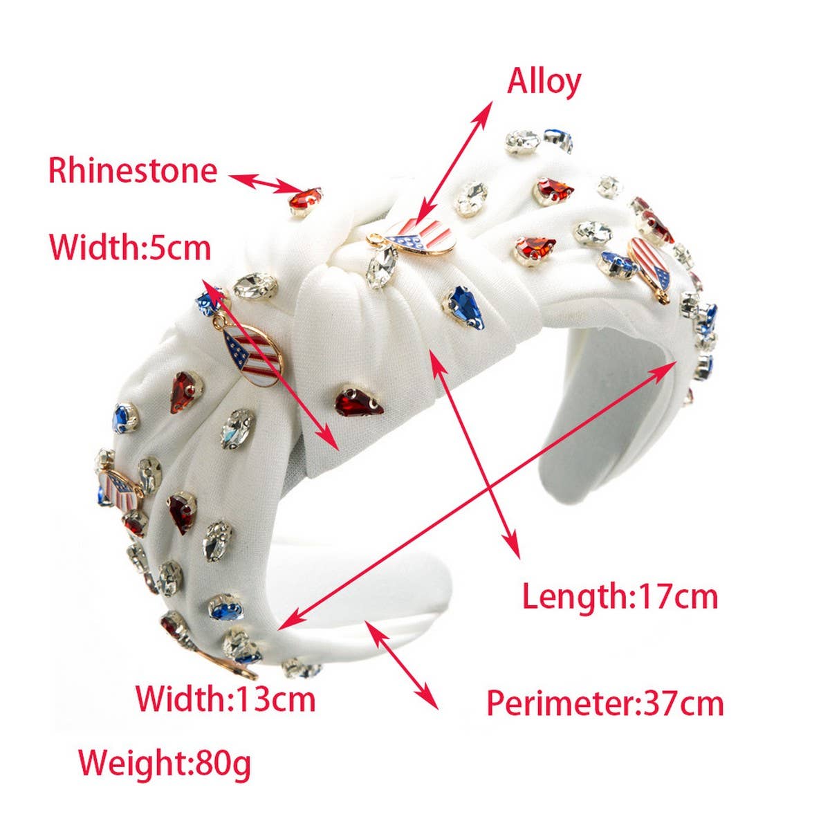 INDEPENDENCE DAY CREATIVE WIDE BRIMMED HEADBAND_CWAHA1256