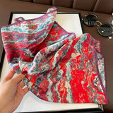 Tie-Dye Mulberry Silk Scarf French Chic Wrap