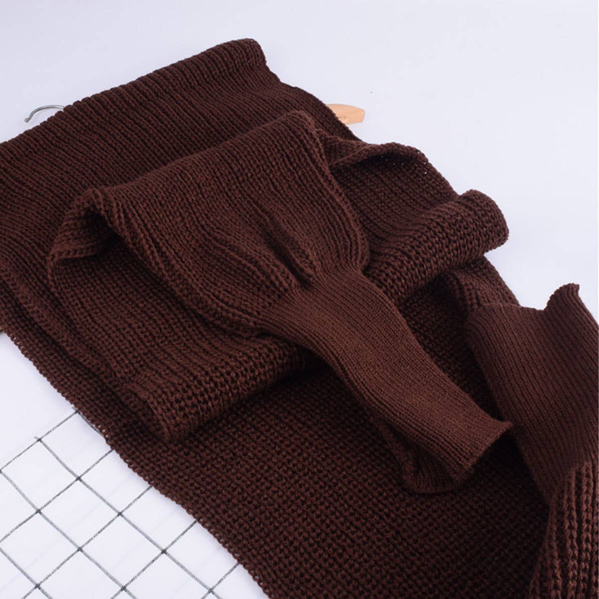KNITTED SLEEVE SCARF SHAWL FOR MEN WOMEN WINTER_CWASC1538