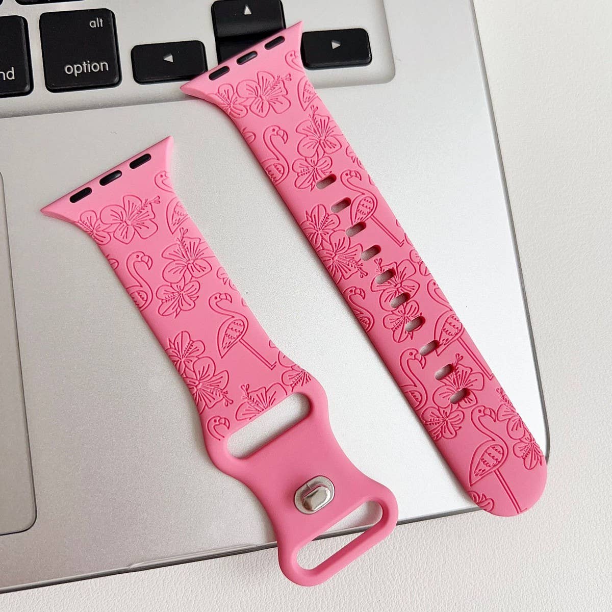 APPLE WATCH ULTRAS9S8 ENGRAVED FLAMINGO STRAP_CWWW0057