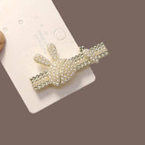 RHINESTONE CUTE RABBIT CARROT DUCKBILL HAIRPIN_CWAHA4735