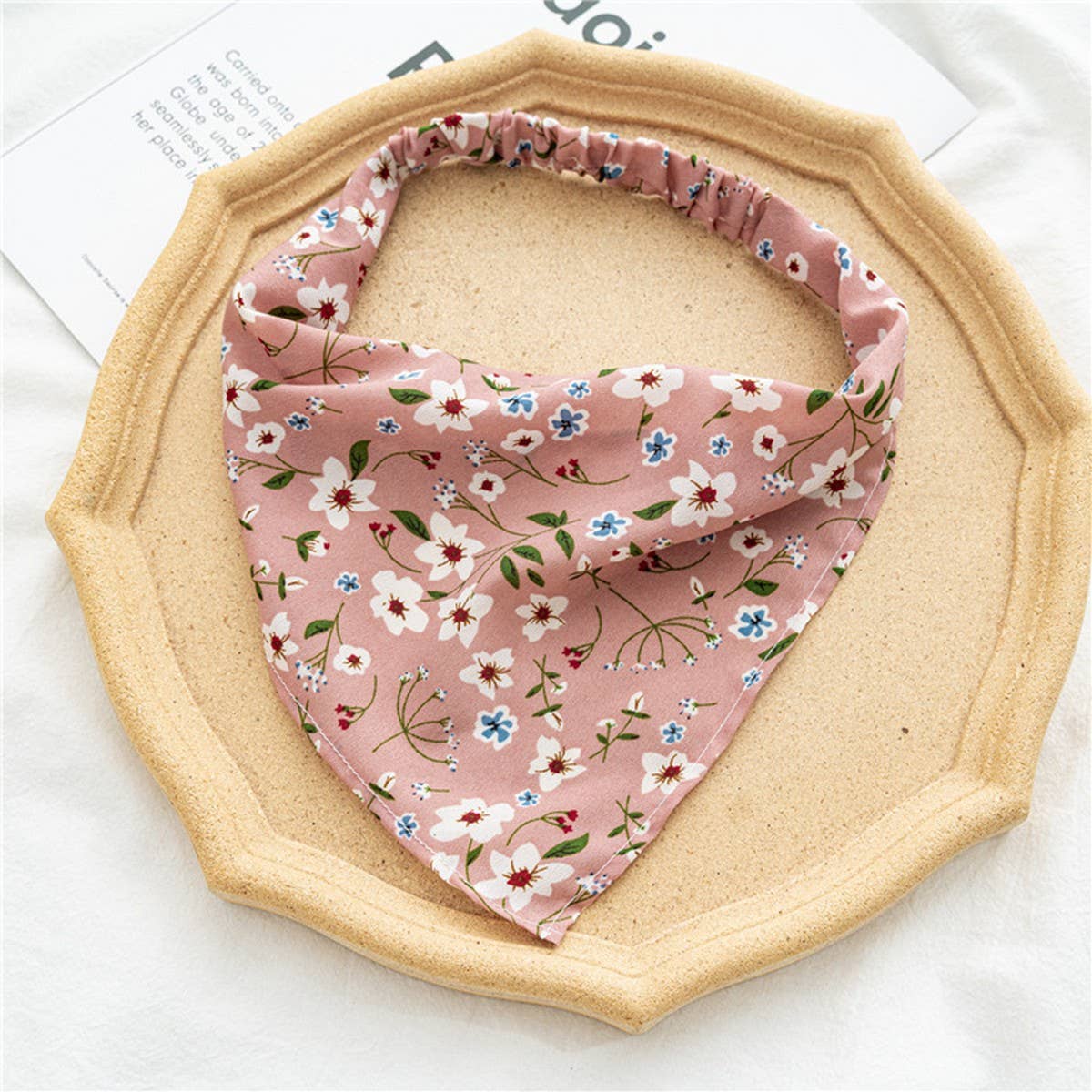 FLORAL ELASTIC BAND SCARF HEADBAND HAIRACCESSORIES_CWAHA4148