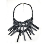 BOHEMIAN MULTI LAYERED WOODEN BEADS NECKLACE_CWMM4560