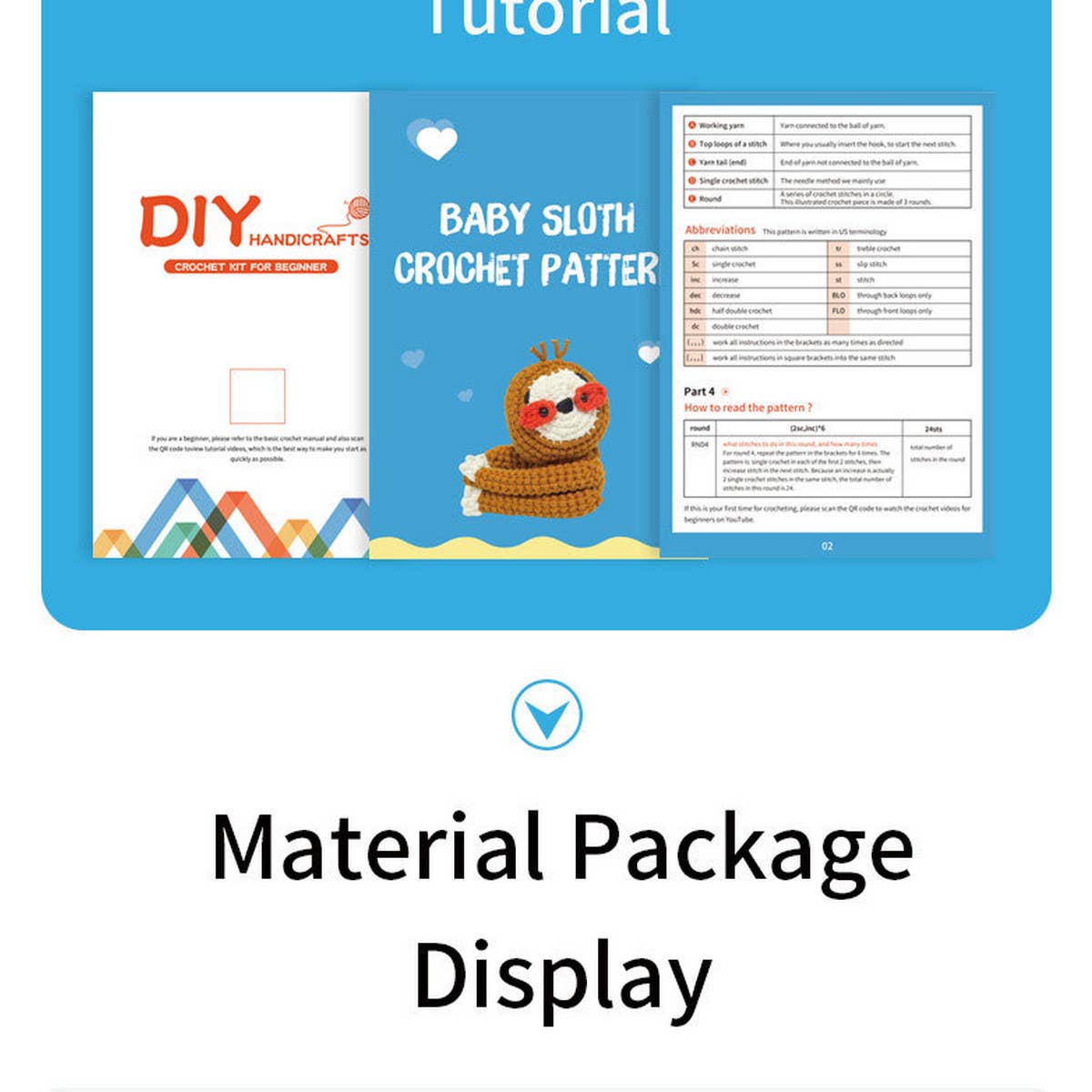 HANDMADE DIY SLOTH DOLL MATERIAL KIT_CWMM0841