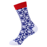 AUTUMN AND WINTER CREATIVE PRINTED MID CALF SOCKS_CWMS1014