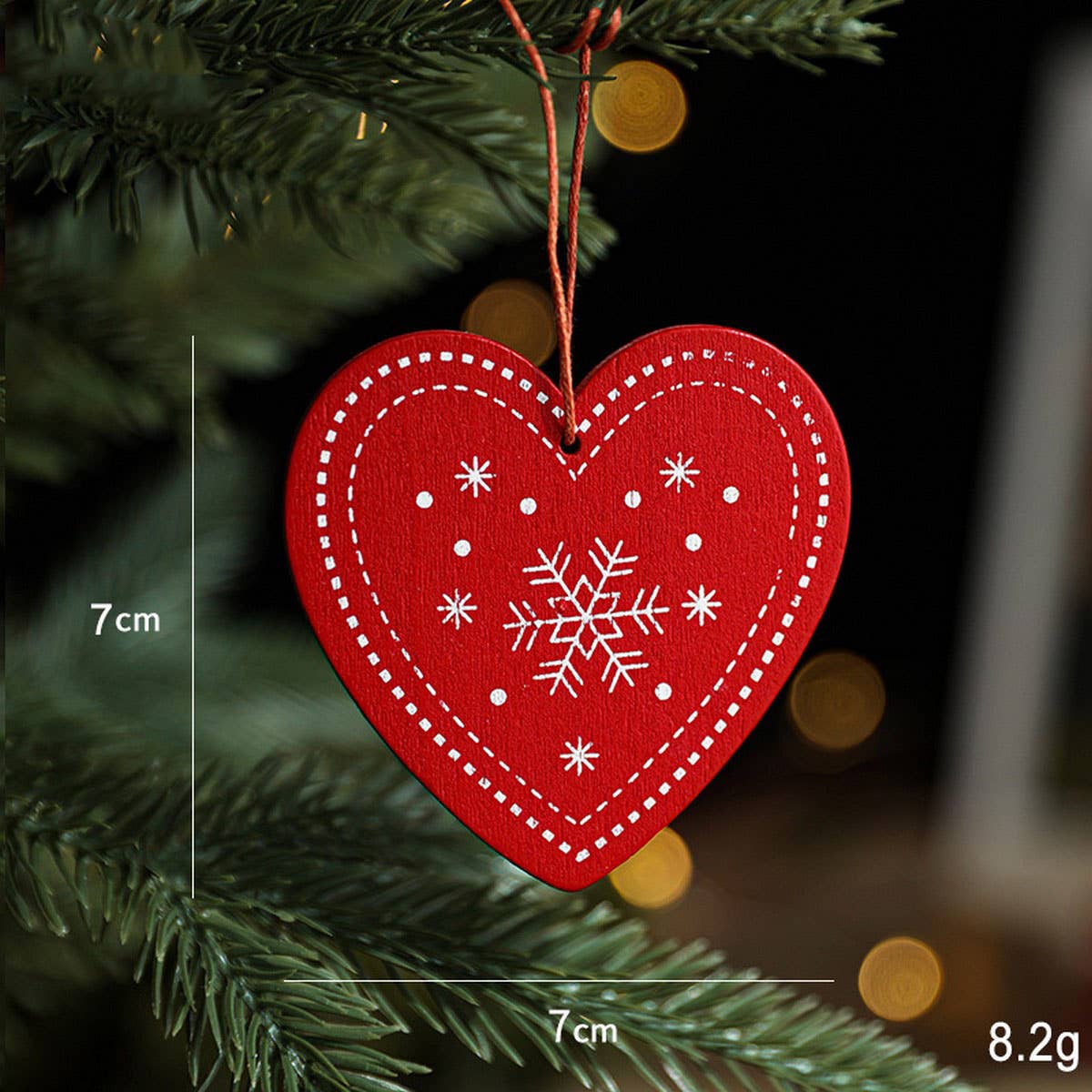 COLORFUL WOODEN SANTA SNOWFLAKE TREE ORNAMENT_CWMM9759