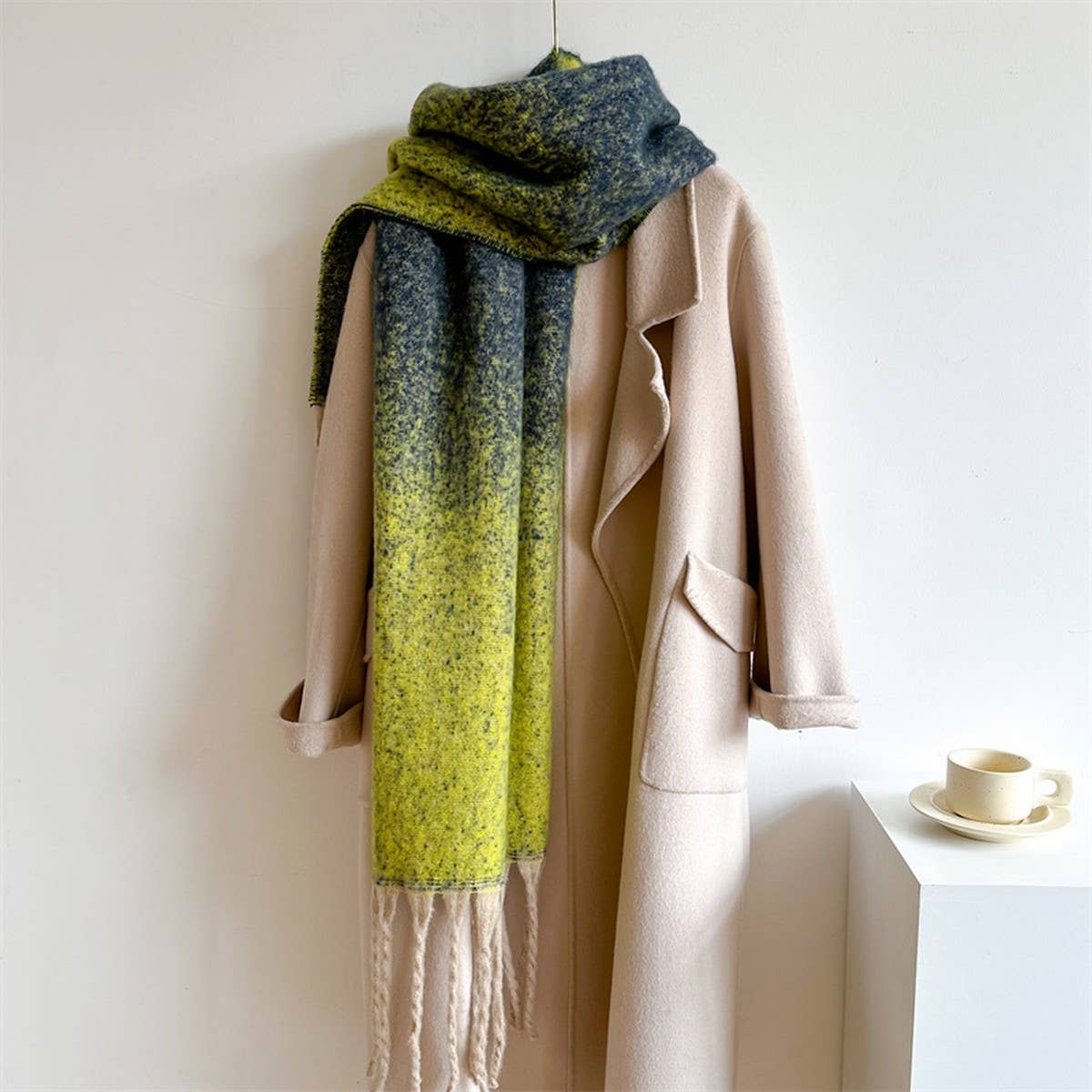 THICK OMBRE SCARF CASHMERE TOUCH WINTER SHAWL_CWASC0973