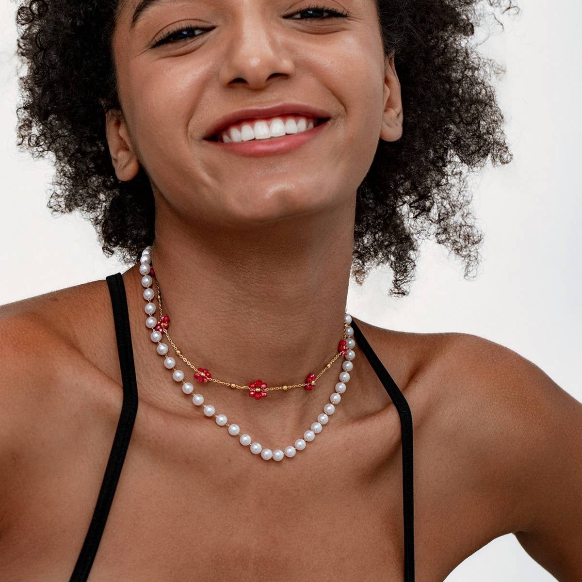 COLORFUL BEADED DOPAMINE CLAVICLE NECKLACE_CWMM3683