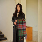 30 WOOL BLEND PLAID SCARF DESIGNER WINTER STYLE_CWASC2370