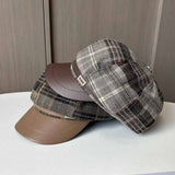 Versatile British Style Plaid Beret_Cwab2907
