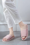 Vertical Stripe Comfy Home Shoes Indoor Slippers