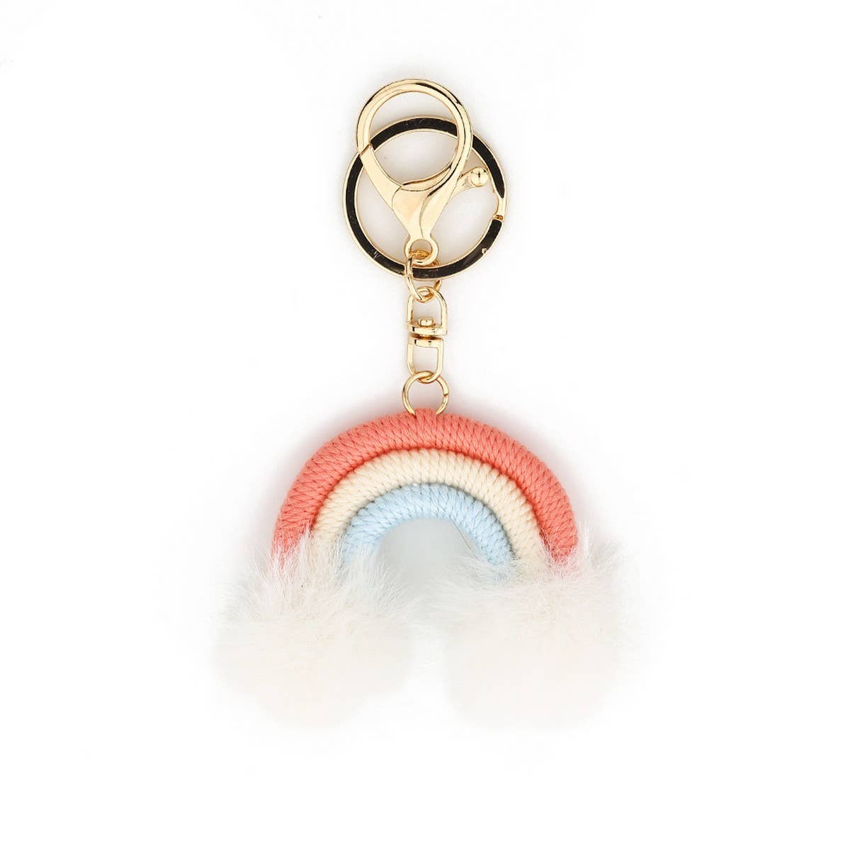 KEYCHAIN COTTON WOVEN CAR PENDANT BOHO POM POM_CWAB5017