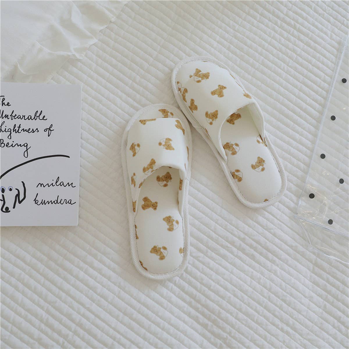 NEW BEAR BOWKNOT HOME SLIPPERS FOR WOMEN_CWMM2974