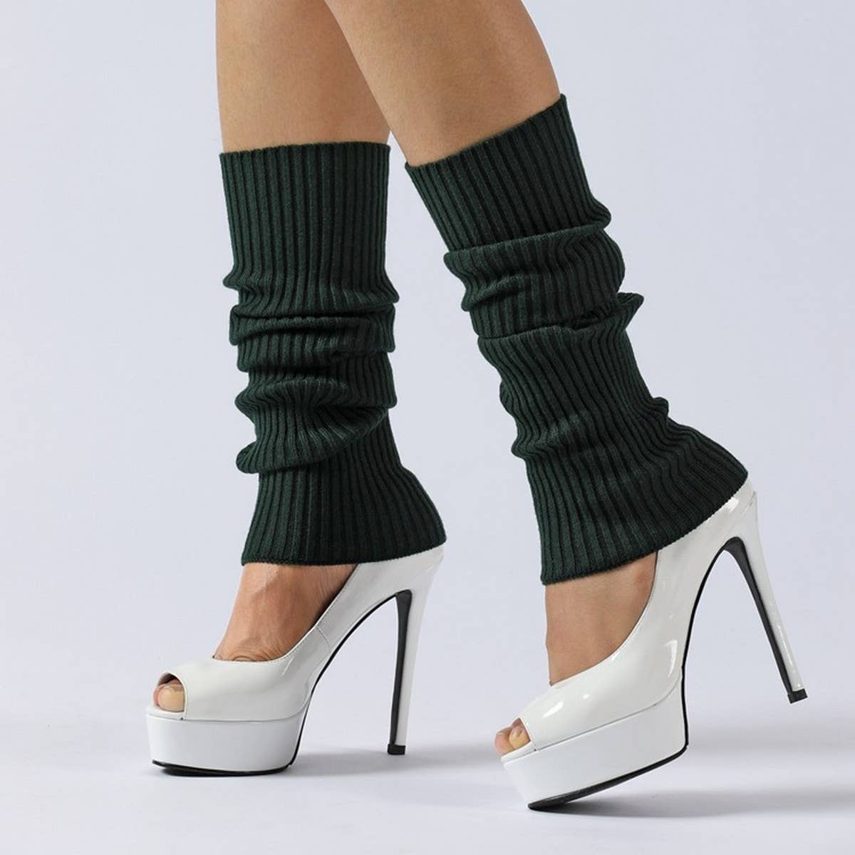 Warm Ballet Leggings High Elastic Stacked Socks_Cwms0748