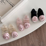 PINK ROSE MESH HAIR CLIP CREASE DUCKBILL BANG PIN_CWAHA4693